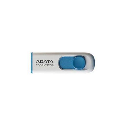 Imagen de MEMORIA USB ADATA AC008 32GB RETAIL WHITE+BLUE
