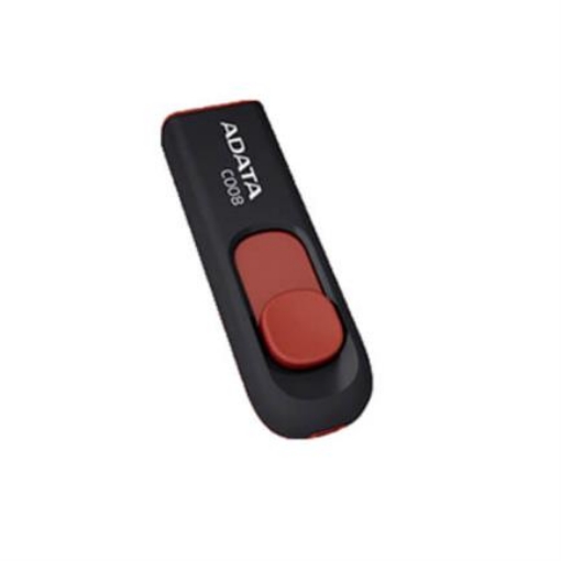 Imagen de MEMORIA USB ADATA 64GB C008 NEGRA ROJO