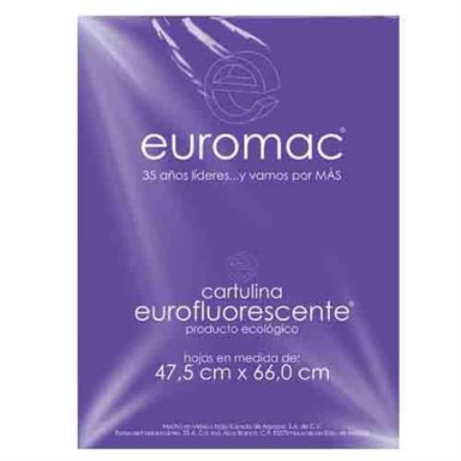 Imagen de CARTULINA EUROMAC FLUORESCENTE MORADO 47.5X66 C/10