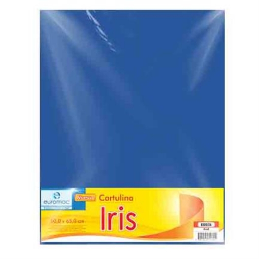 Imagen de CARTULINA EUROMAC IRIS AZUL 50X65CM C/10