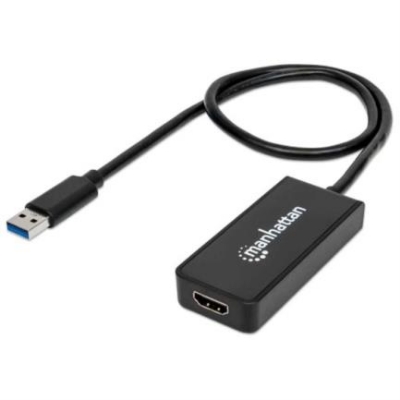 Imagen de Adaptador Manhattan USB 3.0 Súper Velocidad a HDMI Color Negro