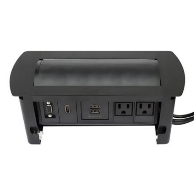Imagen de Caja de Conexión Manhattan para Mesa C/Enchufe USB/HDMI/VGA Color Negro