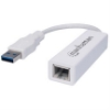Imagen de Adaptador Manhattan Súper Velocidad USB 3.0 a RJ-45 GB Ethernet Color Blanco