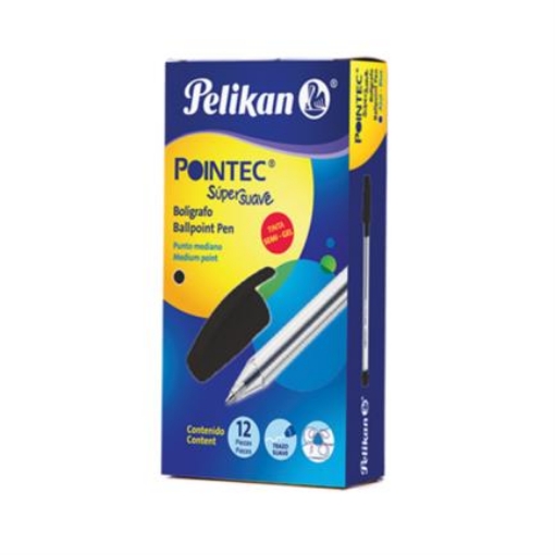 Imagen de BOLIGRAFO PELIKAN POINTEC NEGRO 0.7 MM C/12