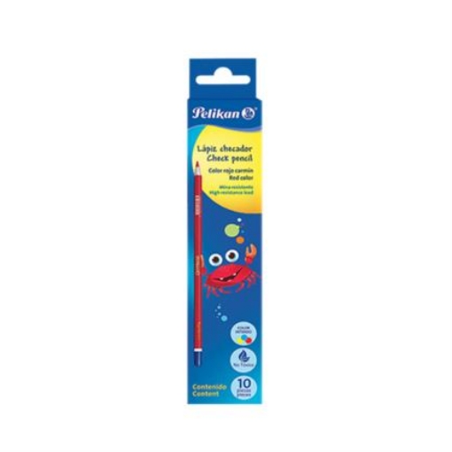 Imagen de LAPIZ PELIKAN CHECADOR ROJO CARMIN C/10