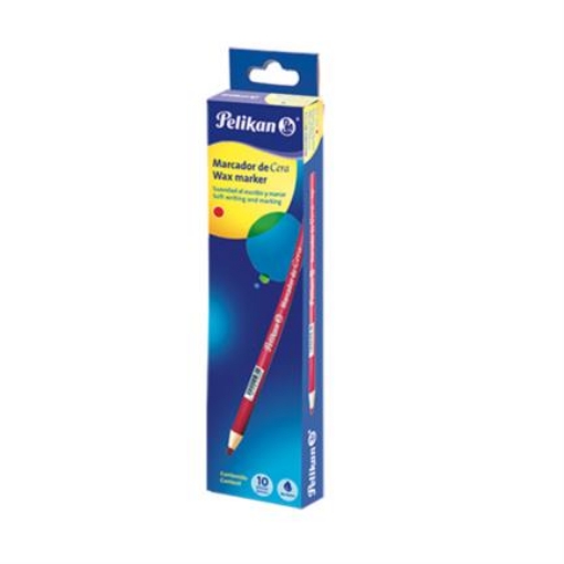 Imagen de MARCADOR CERA PELIKAN ROJO C/10