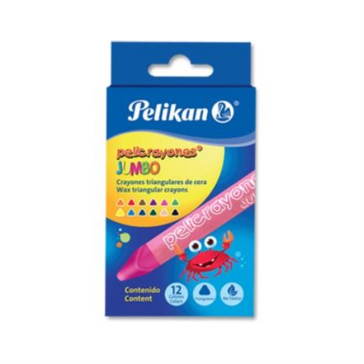 Imagen de CRAYON PELIKAN TRIANGULAR JUMBO C/12