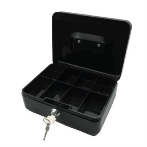 Imagen de Caja Dinero Nextep Metálica Mediana 20cm Color Negro