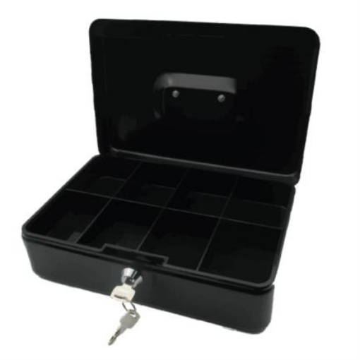 Imagen de Caja Dinero Nextep Metálica Grande 25cm Color Negro
