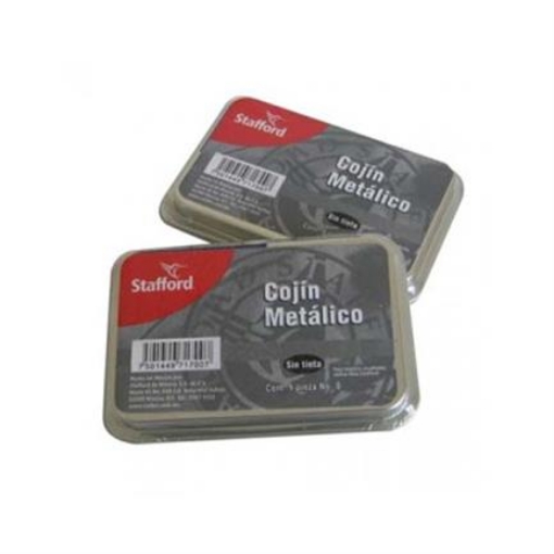 Imagen de COJIN P/SELLOS STAFFORD #2 METALICO S/TINTA 15.5X8 CMS