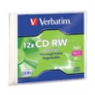Imagen de DISCO COMPACTO VERBATIM RW 4X-12X 80MIN 700MB SLIM CASE