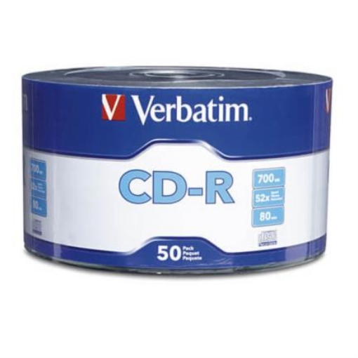 Imagen de DISCO COMPACTO VERBATIM CD-R 80MIN/700MB 52X TORRE 50 UNIDADES