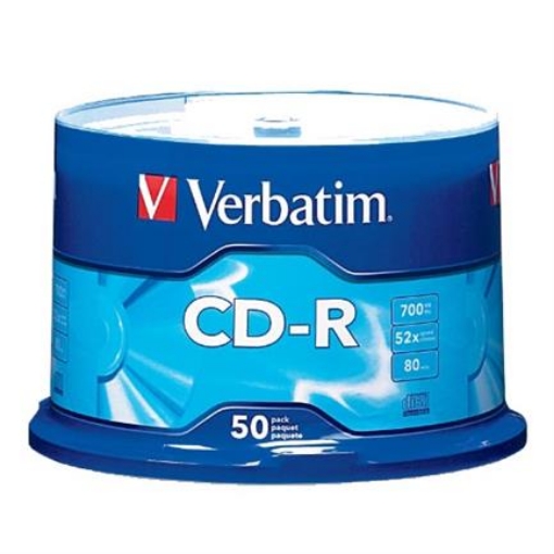 Imagen de DISCO COMPACTO VERBATIM R 52X 80MIN 700MB C/50