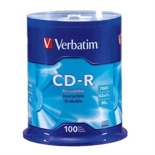 Imagen de DISCO COMPACTO VERBATIM R 52X 80MIN 700MB C/100