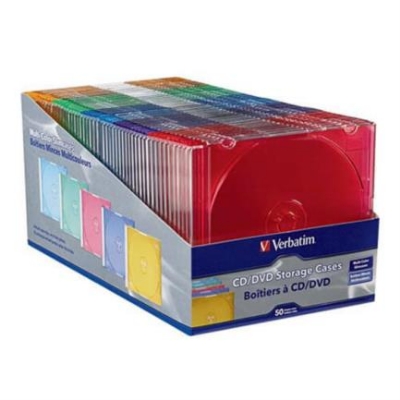 Imagen de Cajas Delgadas Verbatim Almacenamiento para CD/DVD Colores-5