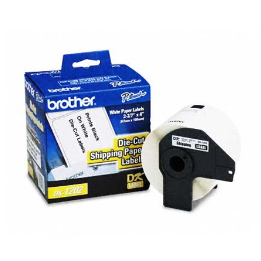 Imagen de ETIQUETA BROTHER BLANCA PAPEL PRECORTADO 2-3/7 PULG