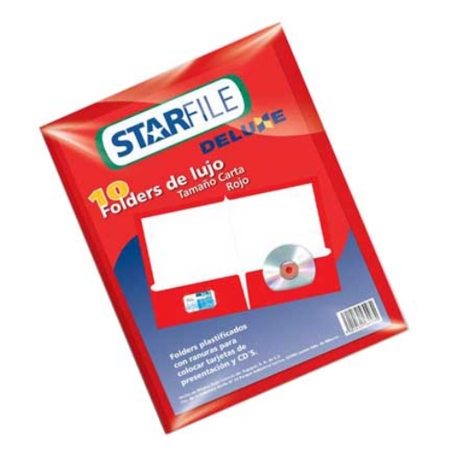 Imagen de FOLDER MAPASA DELUXE ROJO CARTA 24X30 C/5PZA