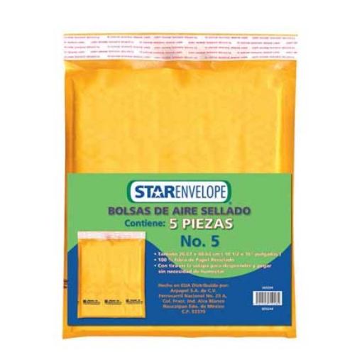 Imagen de BOLSA AIRE MAPASA SELLADO 26.67 X 40.64 CM PREST. PAQ C/5PZS
