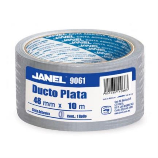 Imagen de Cinta Adhesiva Janel Ducto 9061 Plata 48mmx10m Pza