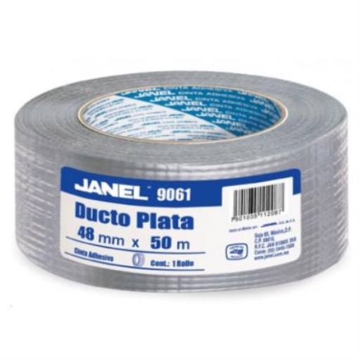 Imagen de Cinta Adhesiva Janel Ducto 9061 Plata 48mmx50m Pza