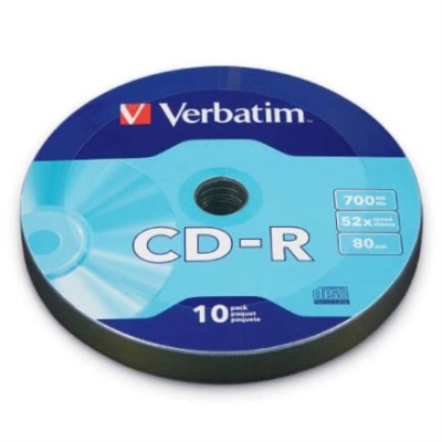 Imagen de Disco Compacto Verbatim CD-R 700MB 80min 52X C/10