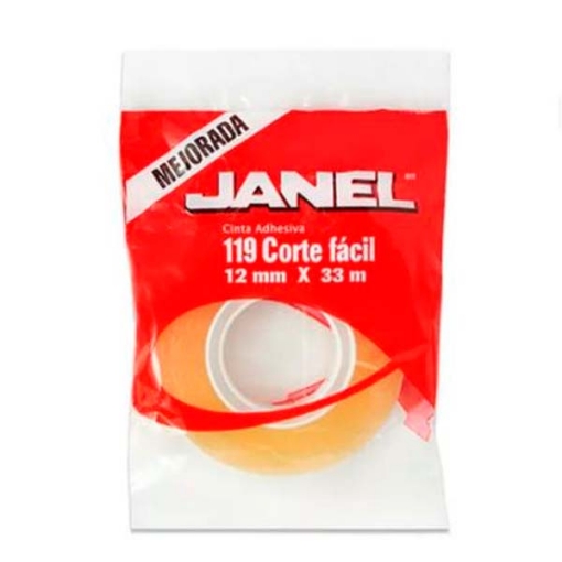 Imagen de CINTA JANEL ADHESIVA 119 12X33 TRANSPARENTE PZA