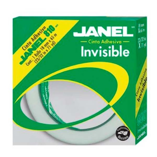Imagen de CINTA INVISIBLE JANEL 18X65 EN BOLSA INDIVIDUAL