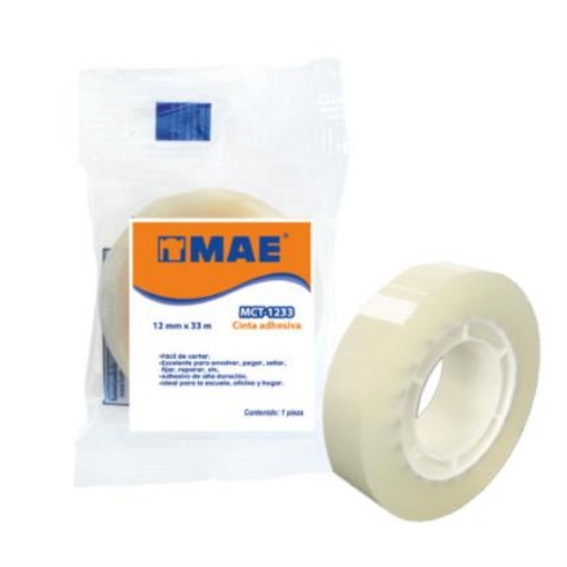 Imagen de Cinta Adhesiva Mae MCT-1233 12mmx33m Transparente