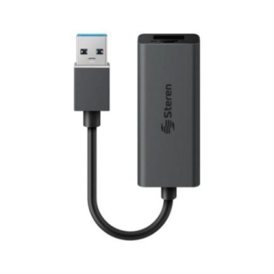Imagen de Adaptador Steren USB 3.0 a Gigabit Ethernet RJ45 Color Negro