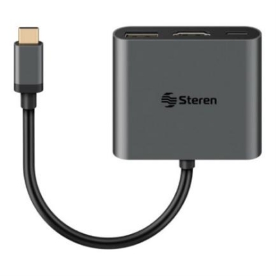 Imagen de Adaptador Steren USB-C a HDMI/USB 3.0/USB-C Color Negro