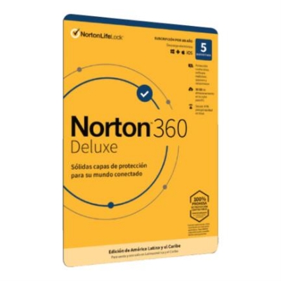 Imagen de Licencia Antivirus ESD Norton 360 Deluxe 1 Año 5 Dispositivos