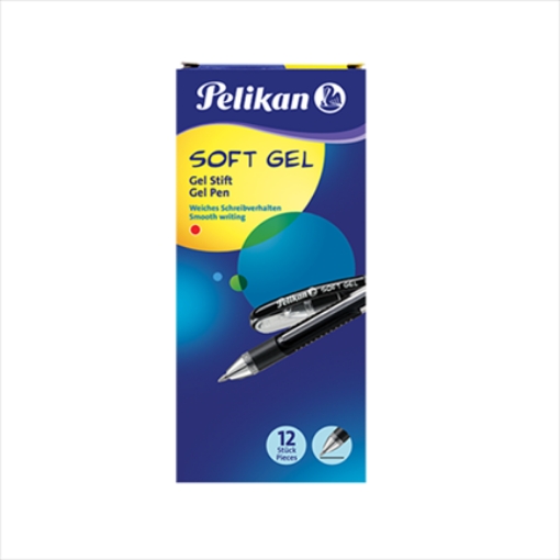 Imagen de Bolígrafo Pelikan Soft Gel Rojo C/12 pzas