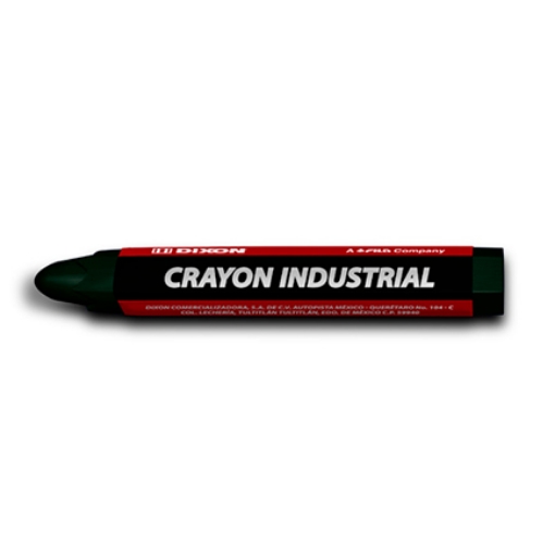 Imagen de Crayón de Cera Industrial  Dixon Verde Caja con 10 Piezas