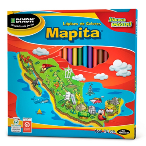 Imagen de Lápices de Colores Mapita Largo Madera c/24 piezas