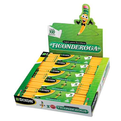 Imagen de Lapiz DIXON ticonderoga 2.5 hexagonal madera caja c/10 estuches c/10 lapices c/u