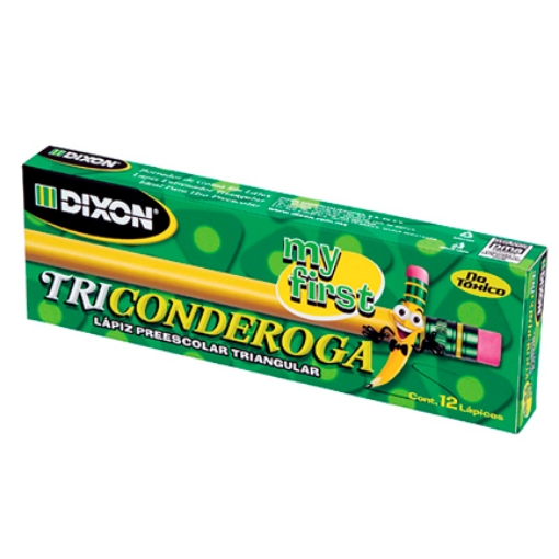 Imagen de Lapiz DIXON ticonderoga my first 2 triangular madera caja c/12 lapices