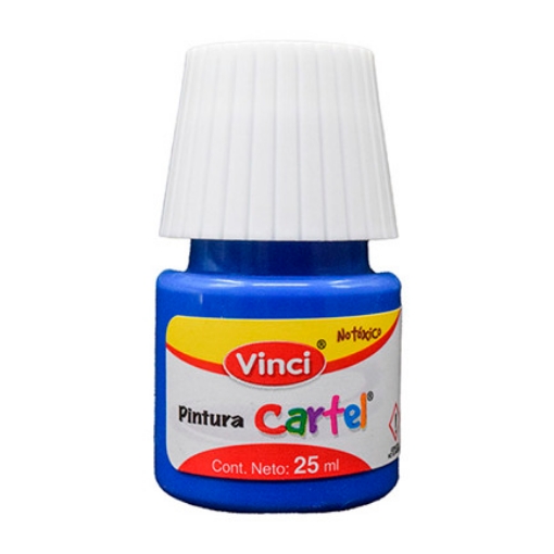 Imagen de Pintura Cartel Vinci 25 ml Azul Cobalto #65A Caja c/10 piezas