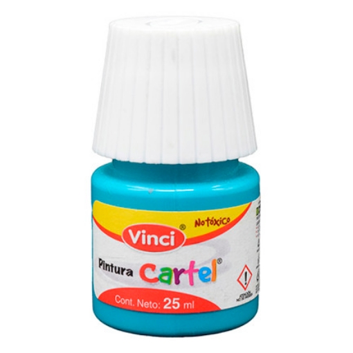 Imagen de Pintura Cartel Vinci 25 ml Azul Turquesa #65 Caja c/10 piezas