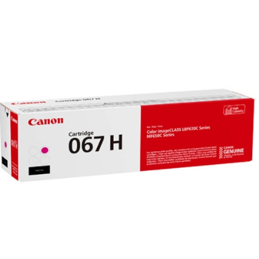 Imagen de Cartucho de Tóner Canon 067 H Rendimiento 2350 Páginas Magenta