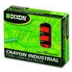 Imagen de Crayón de Cera Industrial  Dixon Rojo Caja con 10 Piezas