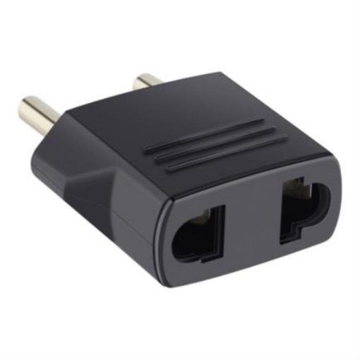 Imagen de Adaptador Steren Americano a Europeo Color Negro