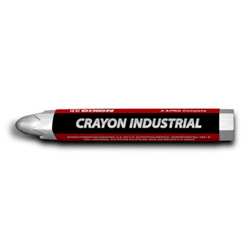 Imagen de Crayón de Cera Industrial  Dixon Blanco Caja con 10 Piezas