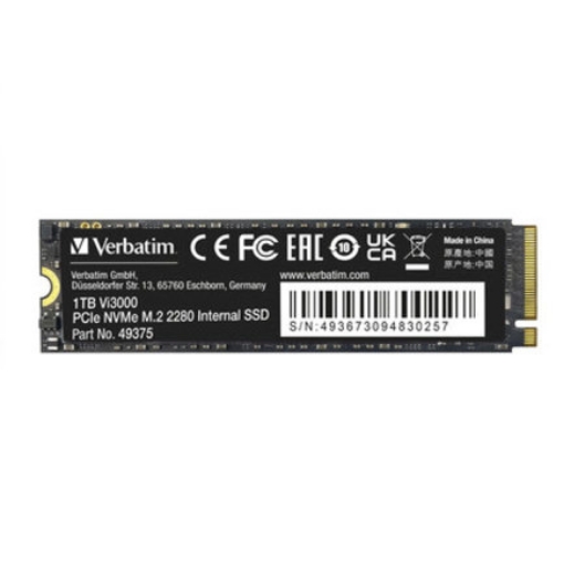 Imagen de Disco Interno Verbatim SSD Vi3000 PCIe NVMe de M.2 2280 y 1 TB