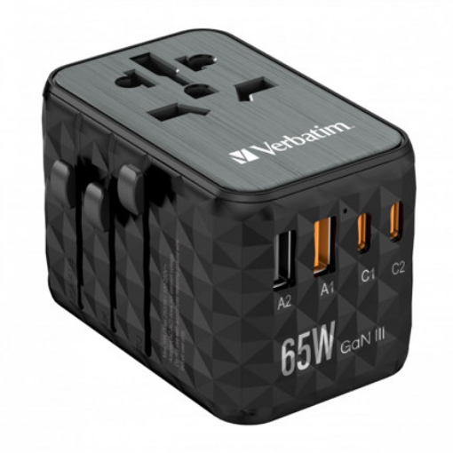 Imagen de Adaptador Verbatim Universal de viaje UTA-05 GaN III 65 W