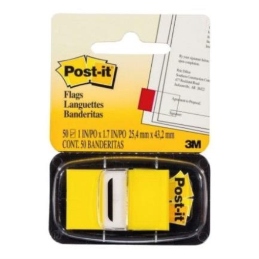 Imagen de Banderitas 3M 680 Post It Amarillo 12 Piezas c/50 Hojas c/u