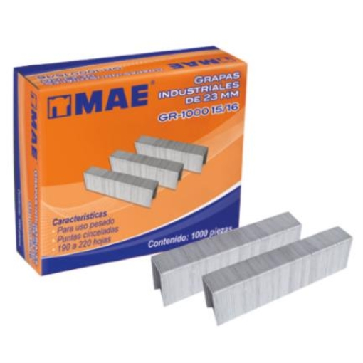 Imagen de Grapas Mae Industriales Uso Pesado No. 15/16 Engrapa 190 a 220 Hojas Caja C/1000