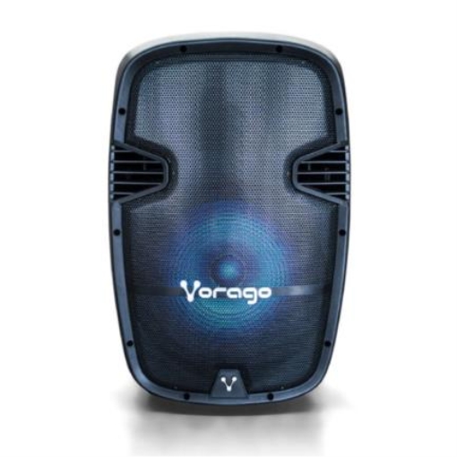 Imagen de Bocina Bafle Vorago Karaoke KSP-500 15" Bluetooth TWS 2 Micrófonos Color Negro