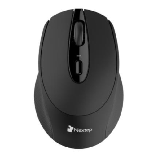 Imagen de Mouse Nextep Inalámbrico Ergónomico USB 1600 dpi Batería Incluida Color Negro