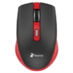 Imagen de Mouse Nextep Inalámbrico Recargable Switch Encendido 1600 dpi Color Negro-Rojo