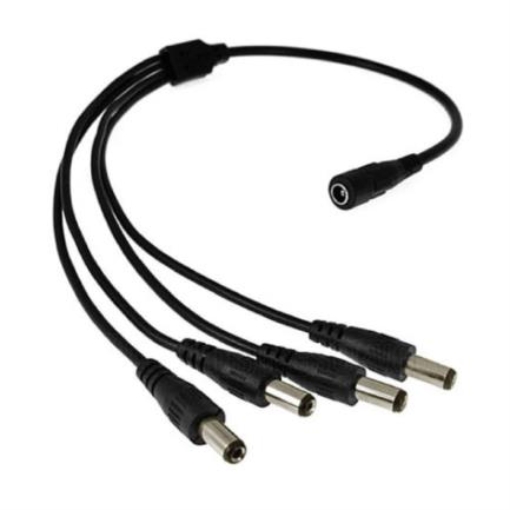 Imagen de Divisor de Energía Saxxon PSUWB07 Tipo Pulpo 4 Conectores Macho 2.1mm 1 Conector Hembra